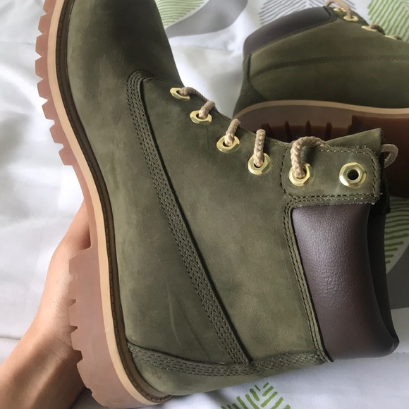 Army Green Timberland Boots - Picture 5 of 6